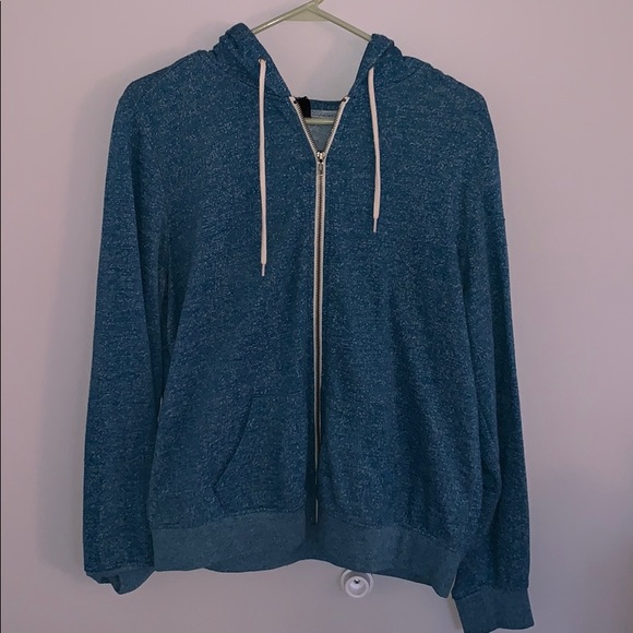 Zine Clothing Sweaters - Blue zip up hoodie